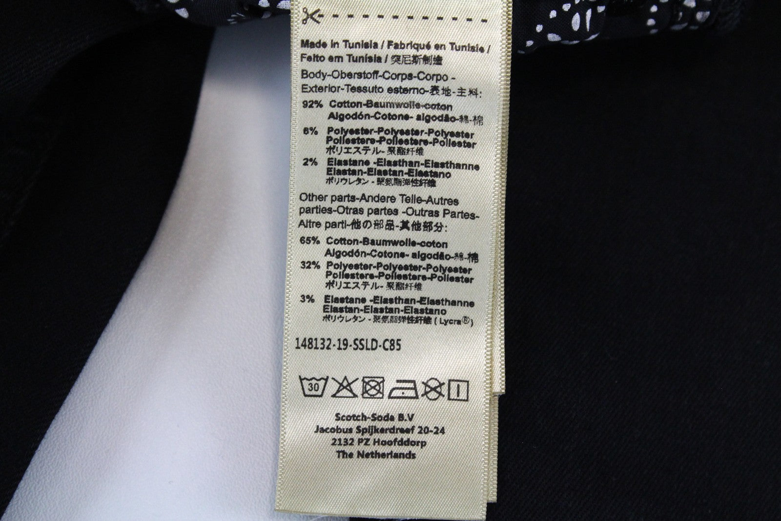 SCOTCH &amp; SODA La Bohemienne moteriški džinsai W25/L32 aptempti juodos medvilnės tamprės 