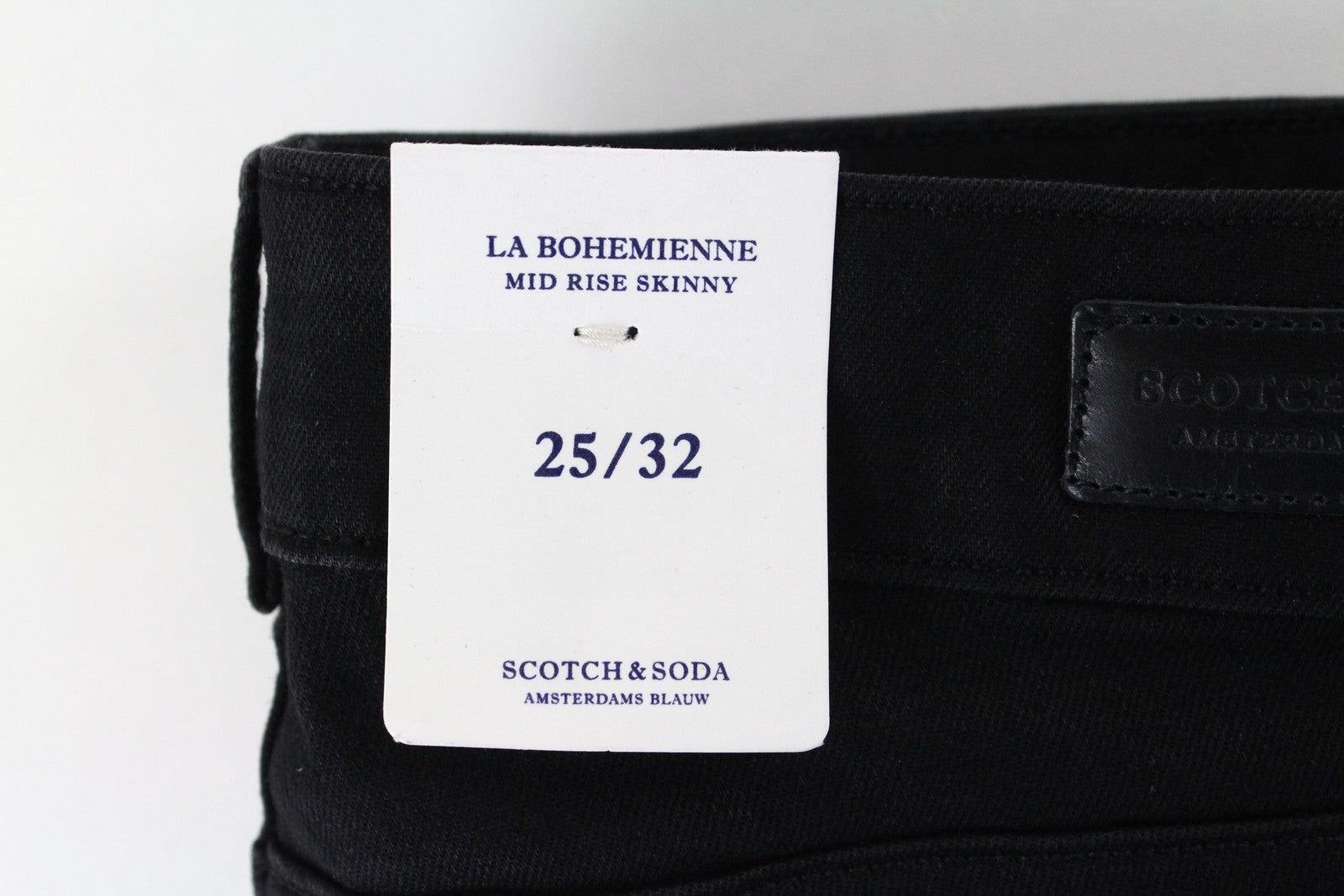 SCOTCH &amp; SODA La Bohemienne moteriški džinsai W25/L32 aptempti juodos medvilnės tamprės 