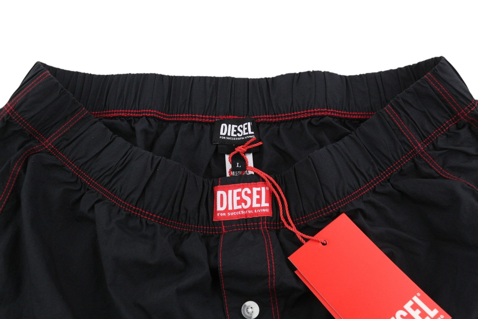 DIESEL Uubx-Stark Men's Underwear L Boxer Elastic Waist Logo All Seasons Black