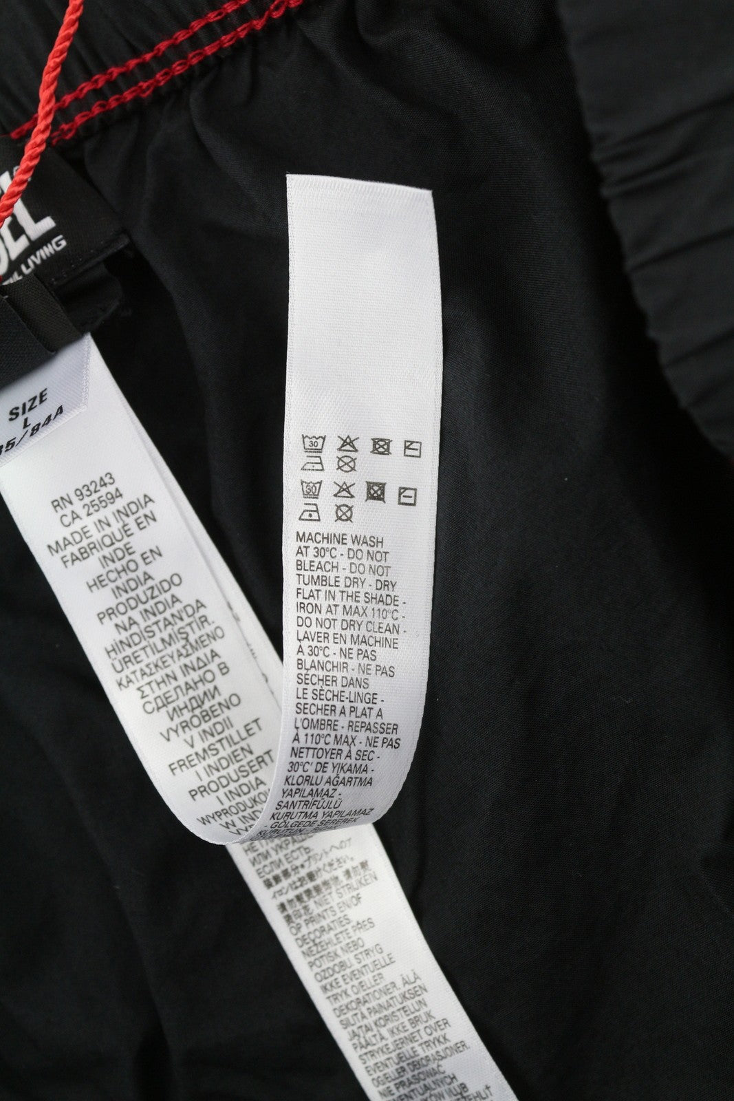 DIESEL Uubx-Stark Men's Underwear L Boxer Elastic Waist Logo All Seasons Black