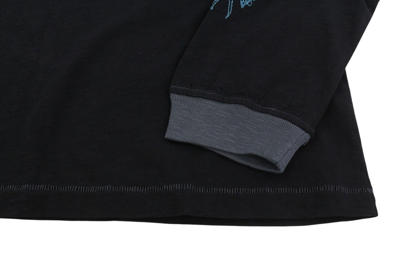 DIESEL T-Justle-LS-E9 vyriški marškinėliai L, juodi, ilgomis rankovėmis, apvali apykakle, medvilniniai, RRP 135 € 