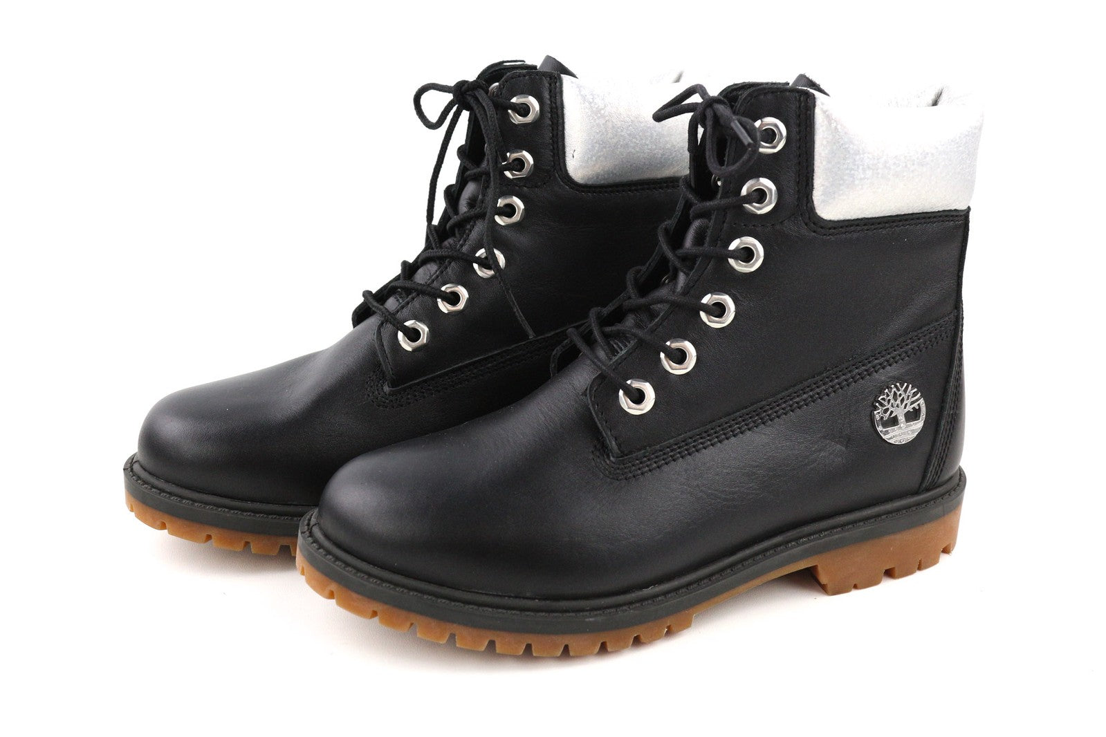 TIMBERLAND A2M8G moteriški aulinukai EU36 UK3.5 juodi odiniai migdolų nosys vandeniui atsparūs 