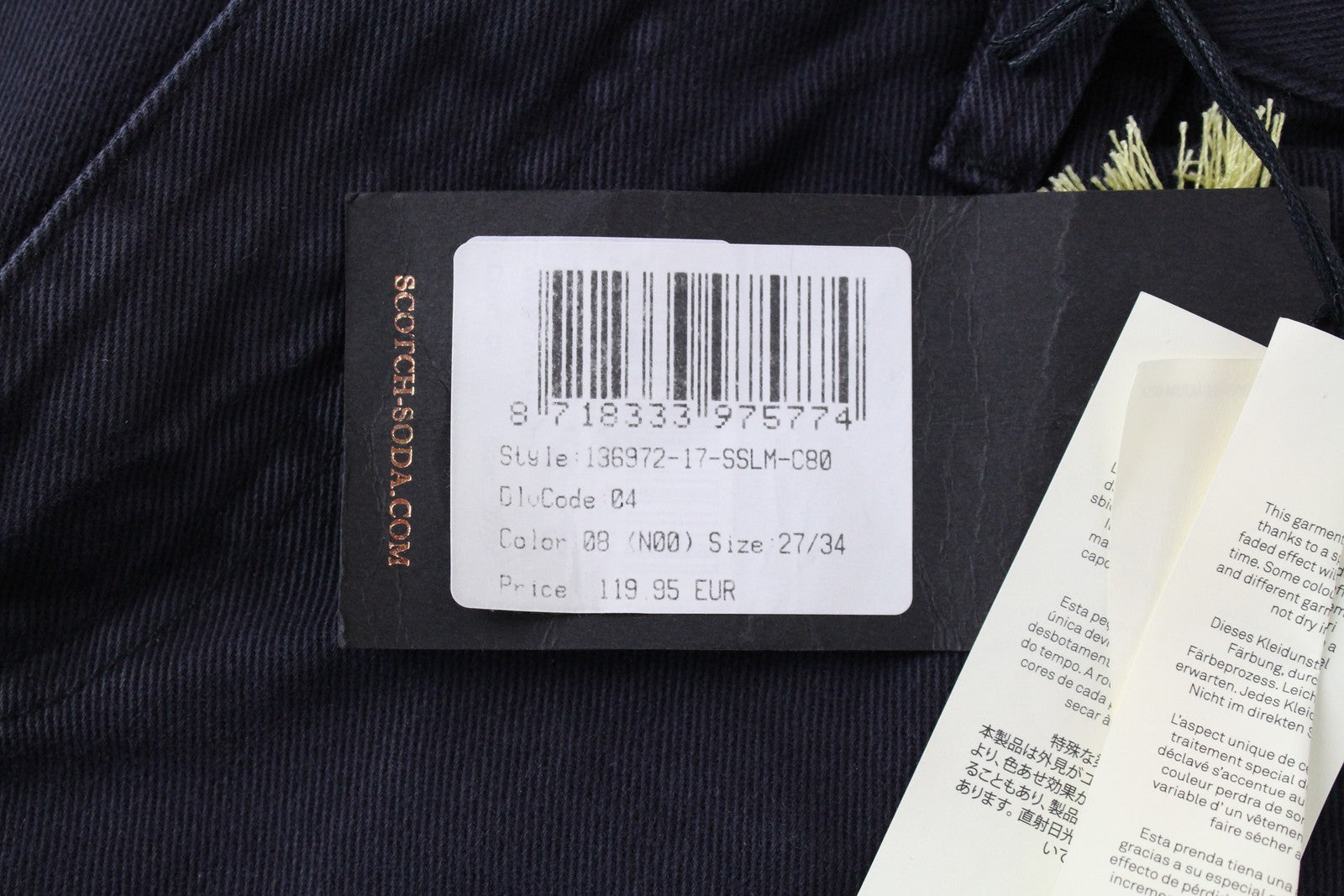 MAISON SCOTCH moteriški džinsai W27/L34 Slim boyfriend fit, plėšyti, tamsiai mėlyni, dažyta medvilnė 