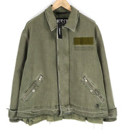 DIESEL J-Georg vyriška striukė L, džinsinis, su užtrauktuku, lengvas, su kariniu užtrauktuku, RRP 395 € 