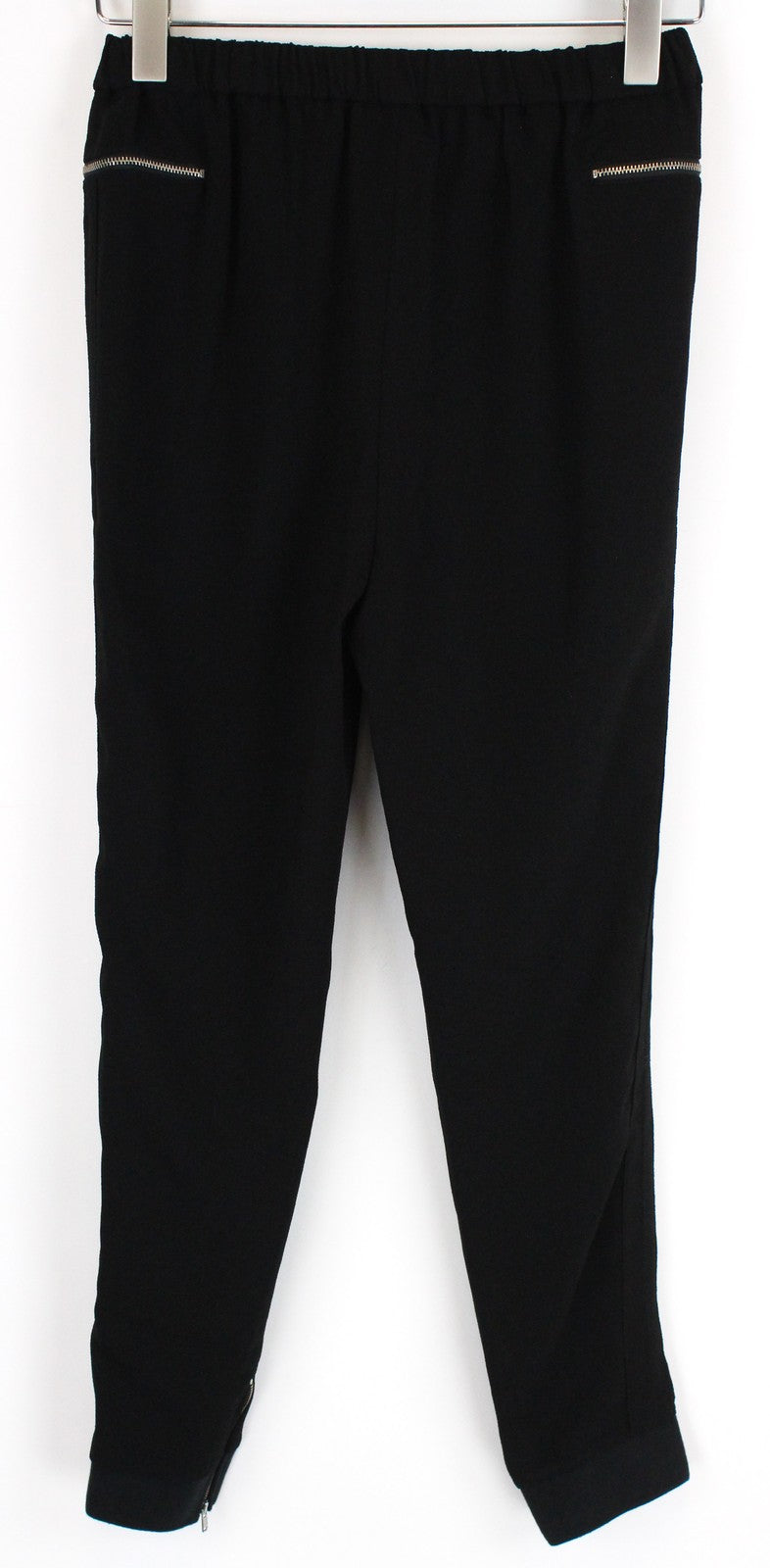 MAISON SCOTCH Women Trousers XS Slim Black Stretch Cotton Blend Pull On