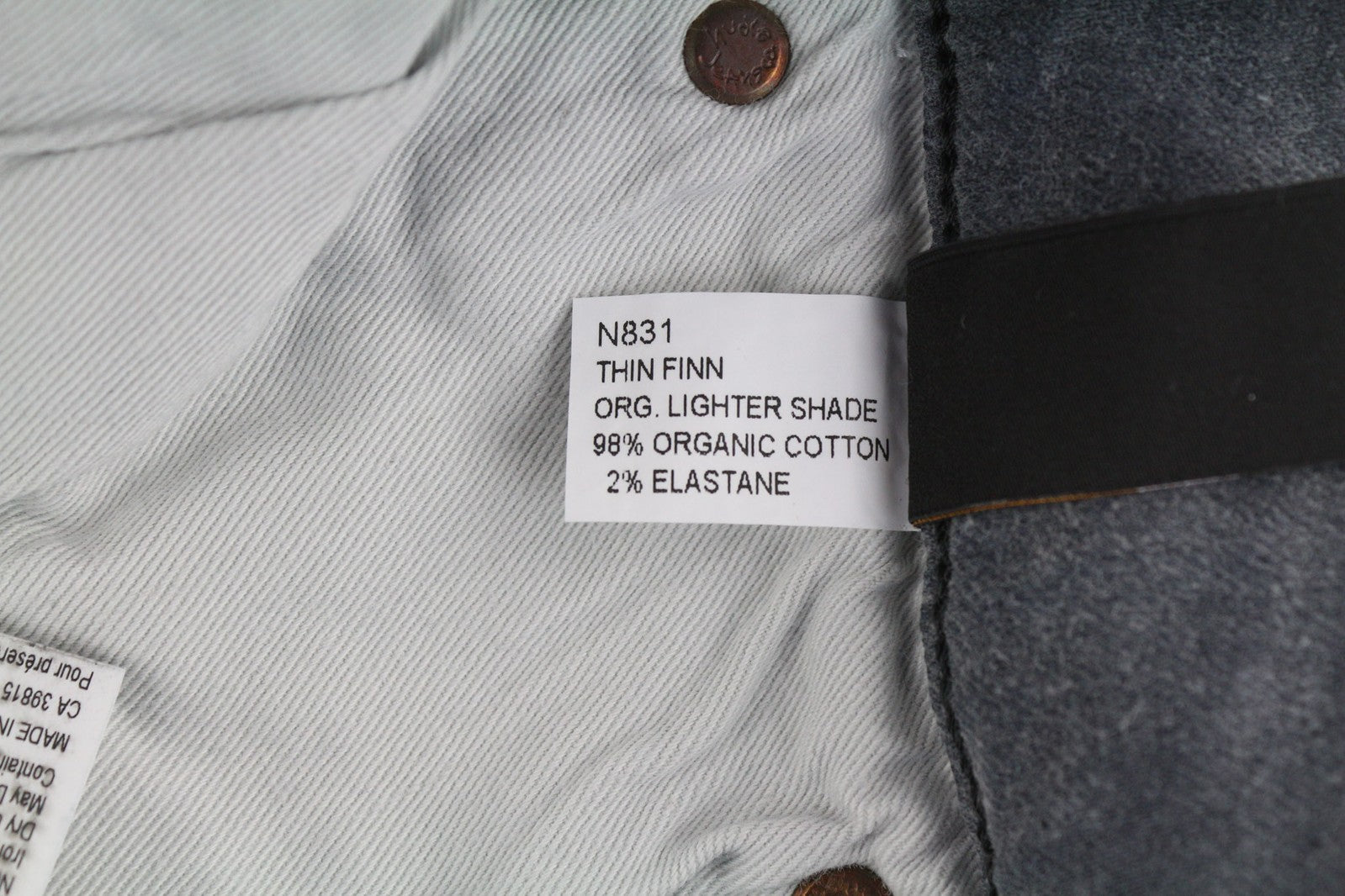 NUDIE JEANS Thin Finn Men Jeans W32/L32 Slim Fit Grey Cotton Elastane 5-Pocket