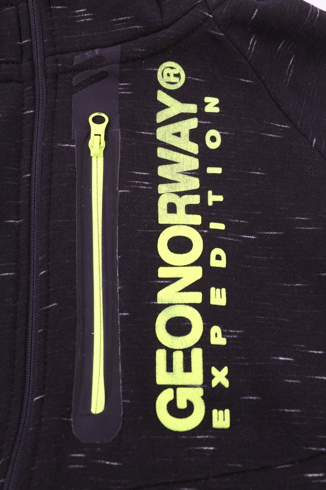 GEO NORWAY Expedition vyriškas džemperis su gobtuvu M Turbo-Dry 4000 su gobtuvu ir užtrauktuku, juodos spalvos 