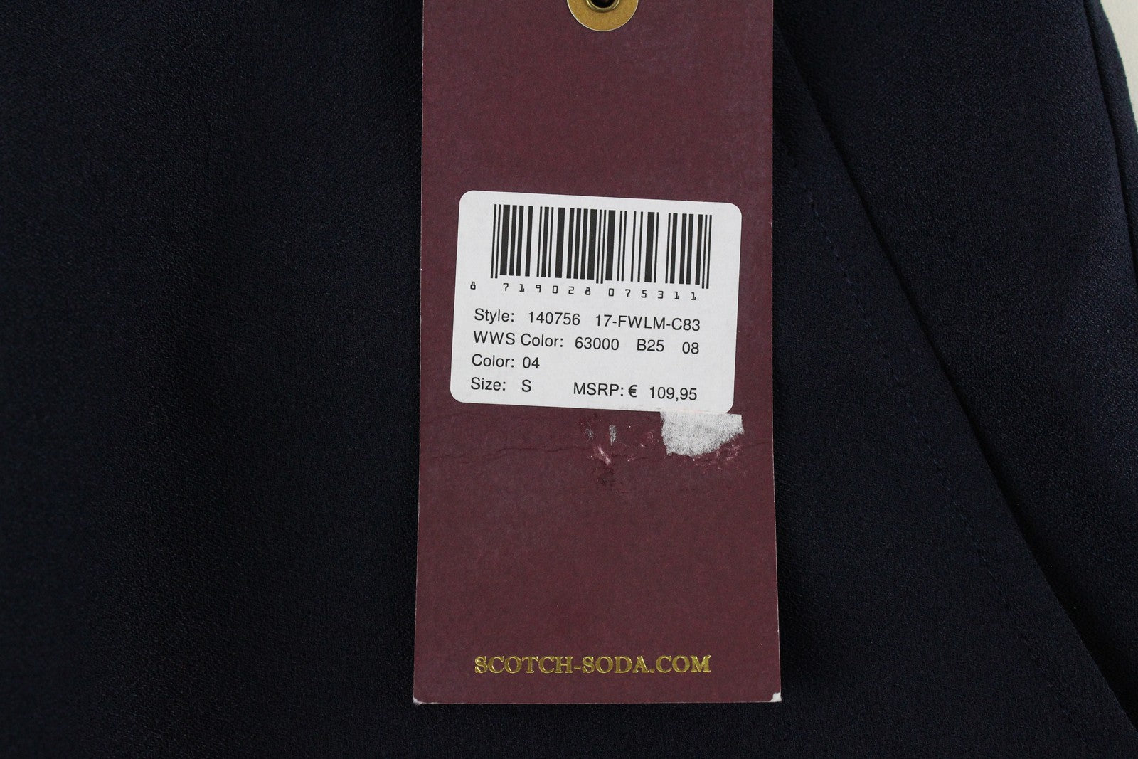 MAISON SCOTCH moteriškos kelnės S dydžio laisvos, tamsiai mėlynos, lengvos, klasikinės, su kišenėmis 