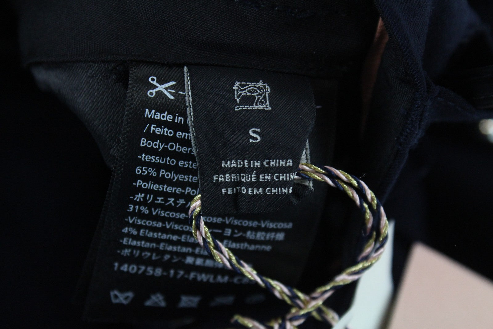 MAISON SCOTCH Women Trousers S Navy Slim Pleated Belted Stretch Classic