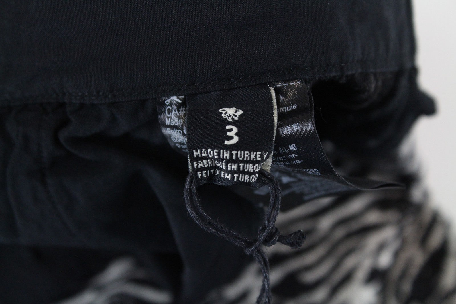 MAISON SCOTCH Women Trousers L Black White Slim Zebra Patterned Cotton Blend