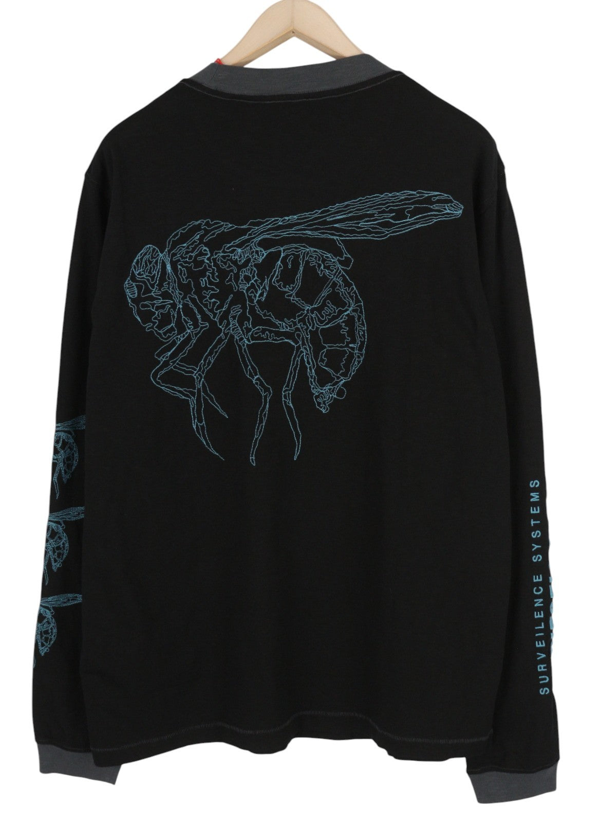 DIESEL T-Justle-LS-E9 vyriški marškinėliai, 2XL, juodi, ilgomis rankovėmis, apvalia apykakle, medvilniniai, RRP 135 € 