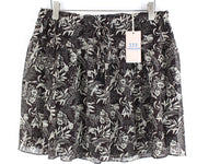 MAISON SCOTCH The Poolside Women Skirt XL Brown Pattern Waistband Pull On Lined