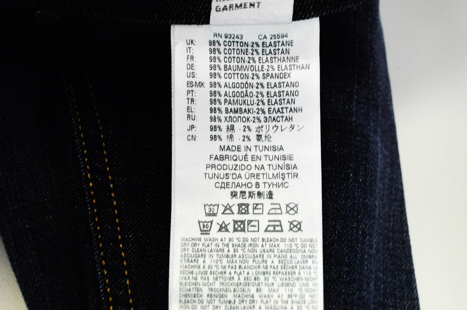 DIESEL Tepphar R7NA8 vyriški džinsai W32/L34 ploni, morkų spalvos, skalbtos, mėlynos, tamprios kelnės 