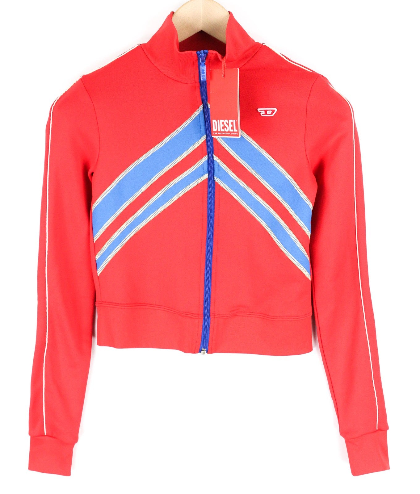 DIESEL F-Macs moteriškas džemperis XS dydžio, su užtrauktuku ir aukštomis kišenėmis ant kaklo. Rekomenduojama kaina – 195 €. 