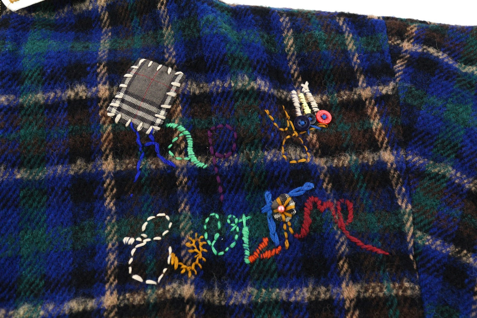 DESIGUAL moteriškas paltas ~L trumpomis rankovėmis, vilnos mišinio aukštu kaklu, languotais logotipo kišenėmis 