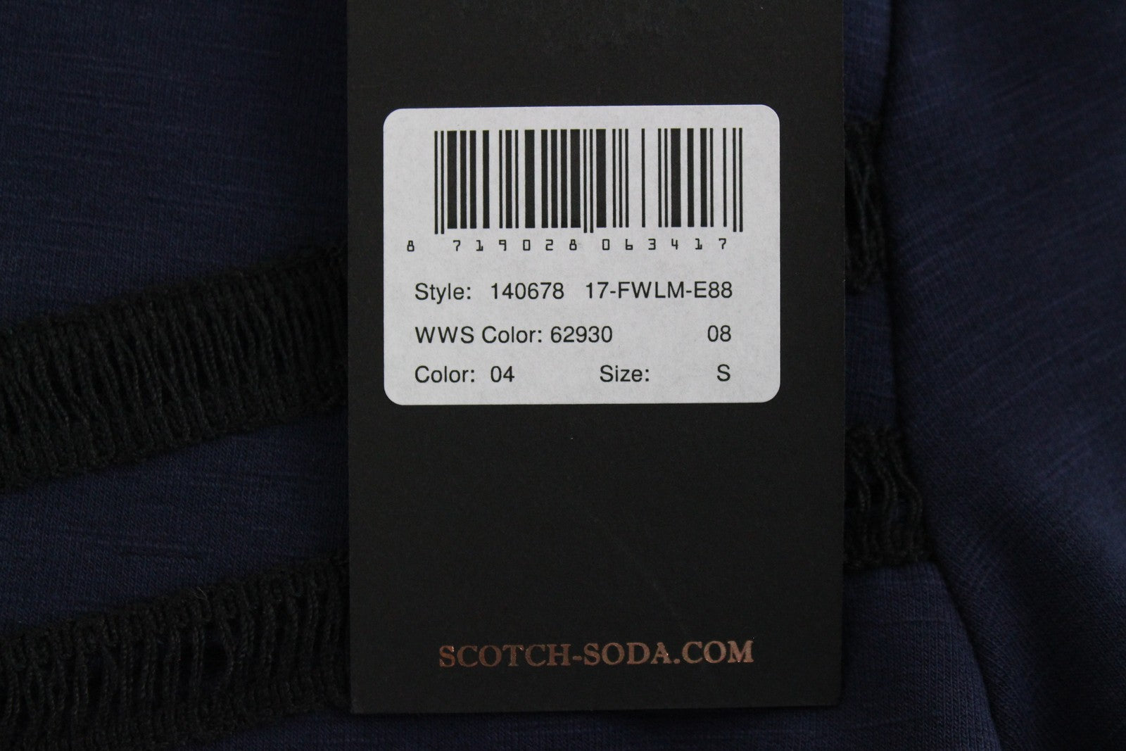 MAISON SCOTCH Women Dress S Navy Cotton Blend Stretch Long Sleeved Zipped