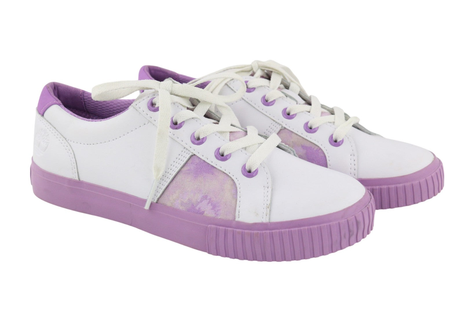 TIMBERLAND A2EPS-A44118 Women Trainers EU37/37.5 Purple Leather Low-Top Laced