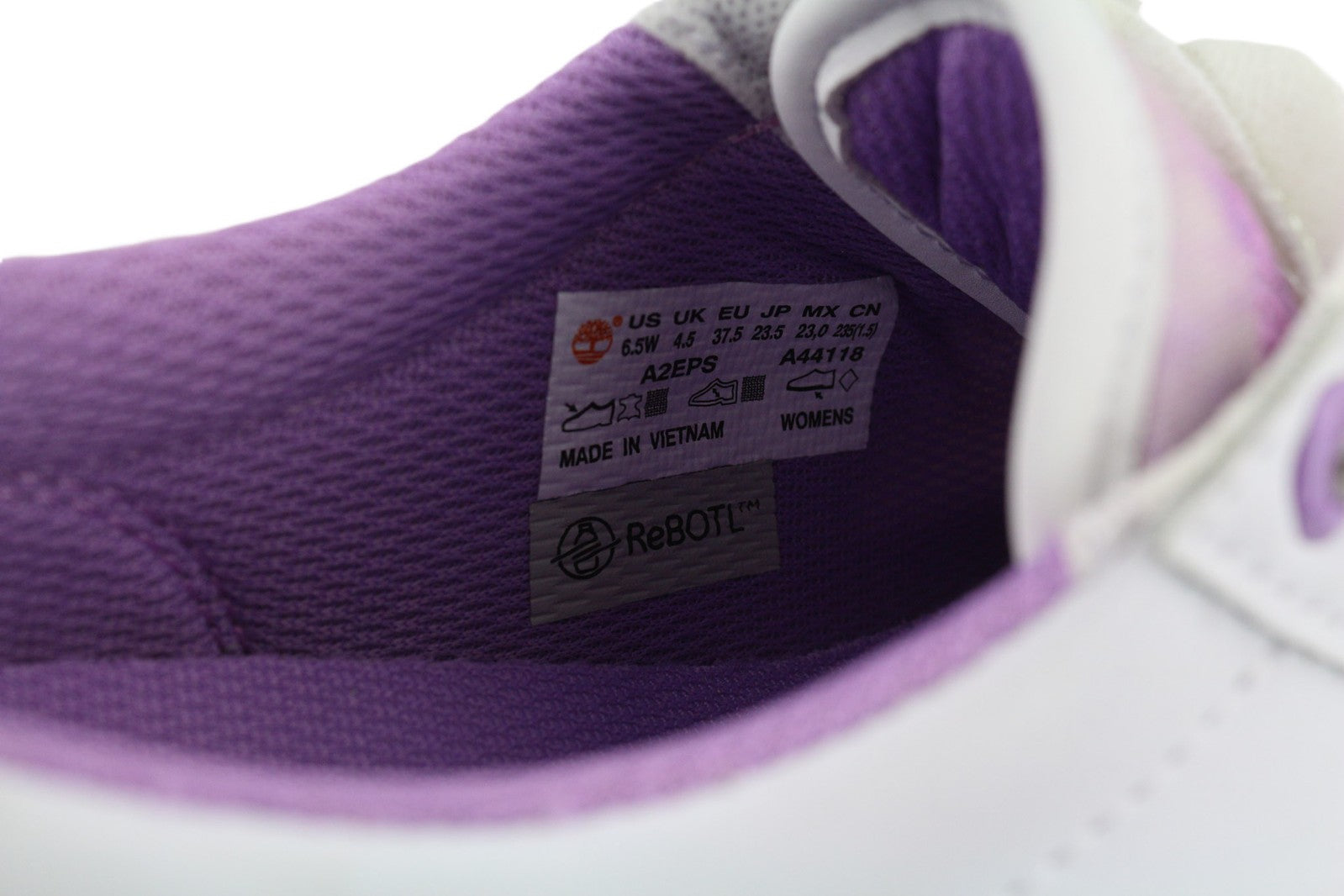 TIMBERLAND A2EPS-A44118 Women Trainers EU37/37.5 Purple Leather Low-Top Laced