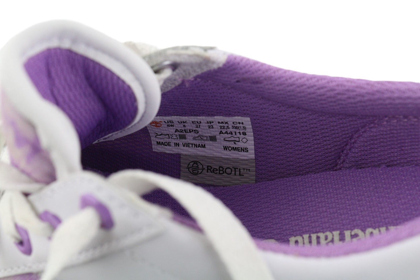 TIMBERLAND A2EPS-A44118 Women Trainers EU37/37.5 Purple Leather Low-Top Laced