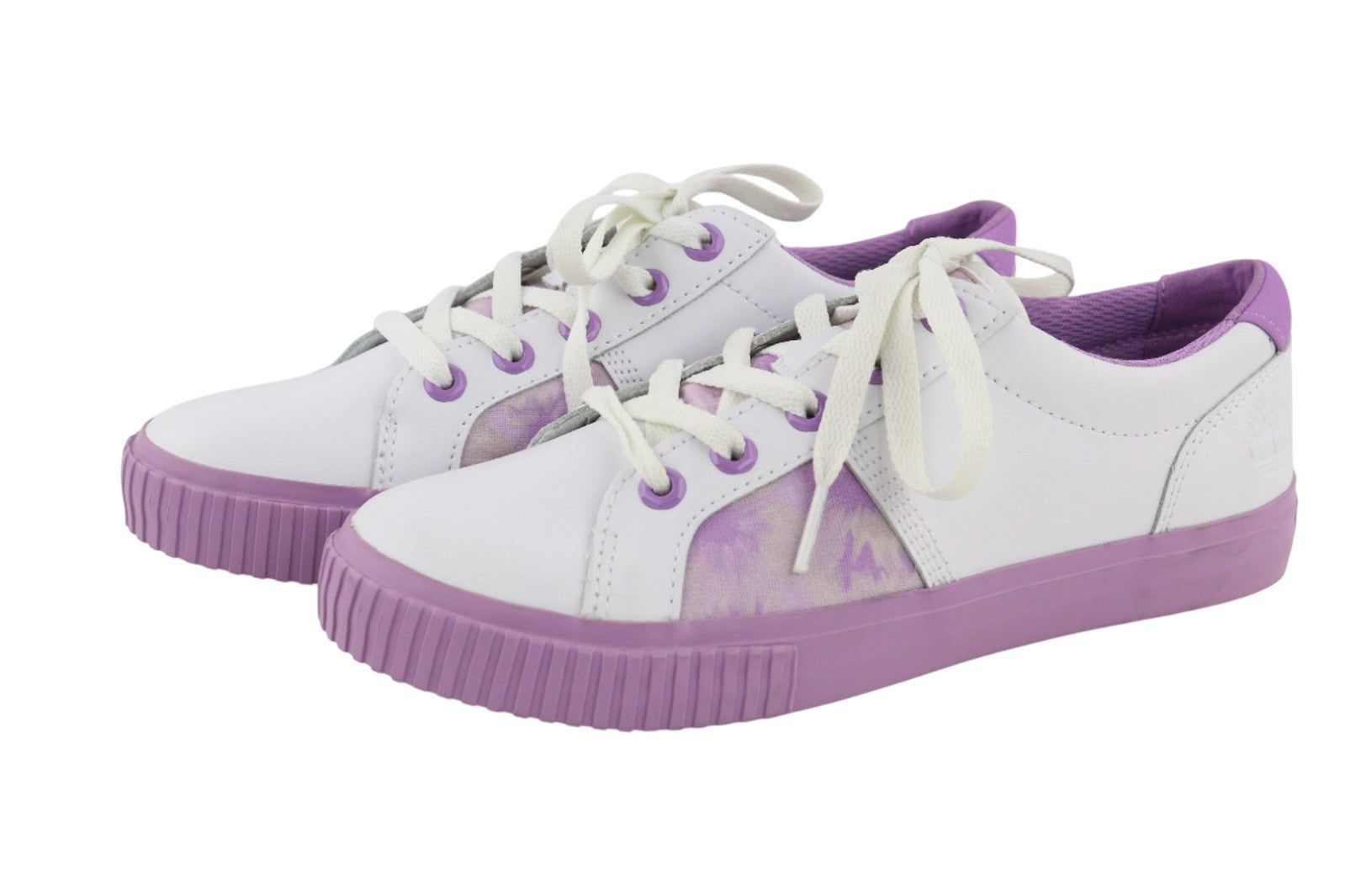 TIMBERLAND A2EPS-A44118 Women Trainers EU37/37.5 Purple Leather Low-Top Laced