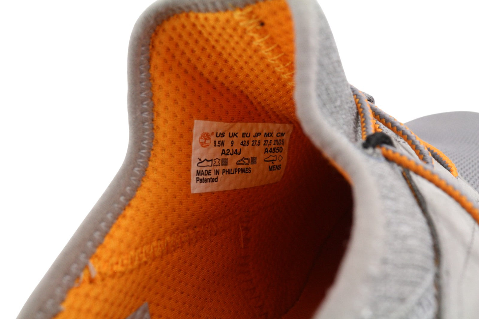 TIMBERLAND A2J4J-A4650 vyriški sportbačiai, EU43/43.5, pilki odiniai tekstiliniai sportbačiai 