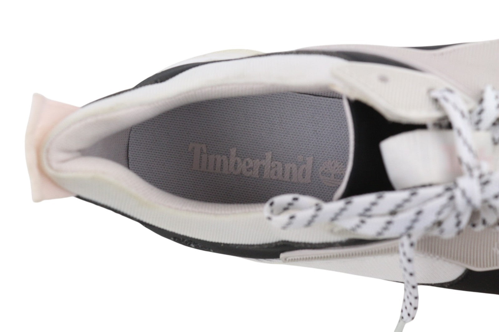 TIMBERLAND A2FK9-A4519 moteriški sportbačiai, 38/38.5, balti, juodi, su raišteliais, laisvalaikio stiliaus, tekstiliniai. 