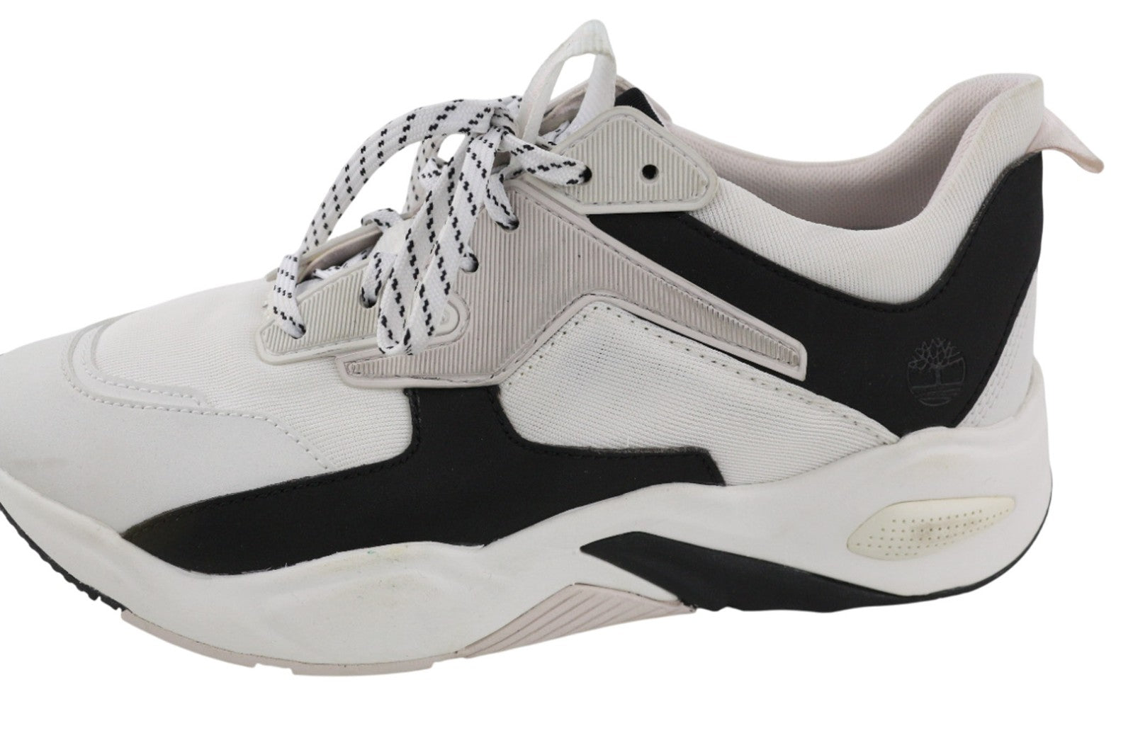 TIMBERLAND A2FK9-A4519 moteriški sportbačiai, 38/38.5, balti, juodi, su raišteliais, laisvalaikio stiliaus, tekstiliniai. 