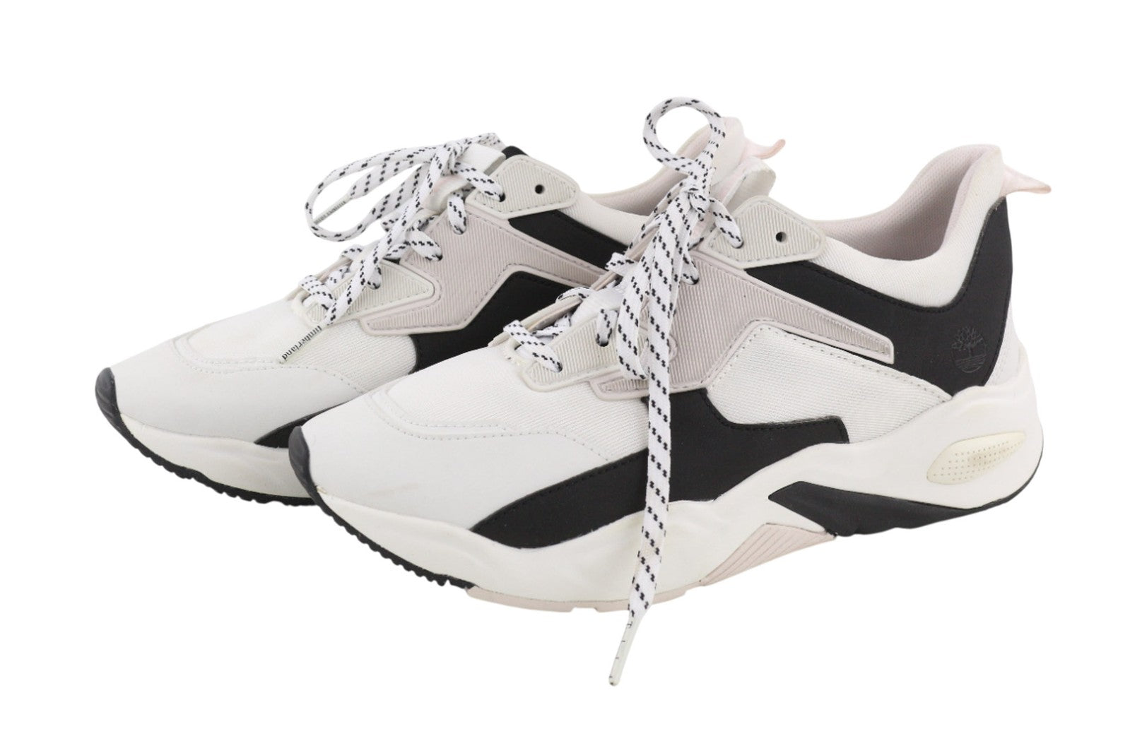 TIMBERLAND A2FK9-A4519 moteriški sportbačiai, 38/38.5, balti, juodi, su raišteliais, laisvalaikio stiliaus, tekstiliniai. 