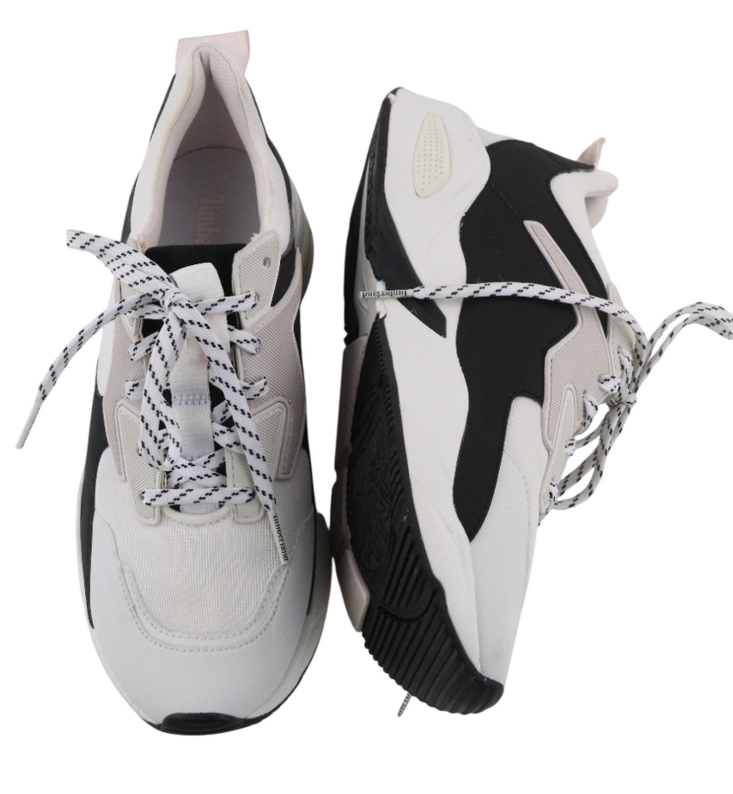 TIMBERLAND A2FK9-A4519 moteriški sportbačiai, 38/38.5, balti, juodi, su raišteliais, laisvalaikio stiliaus, tekstiliniai. 