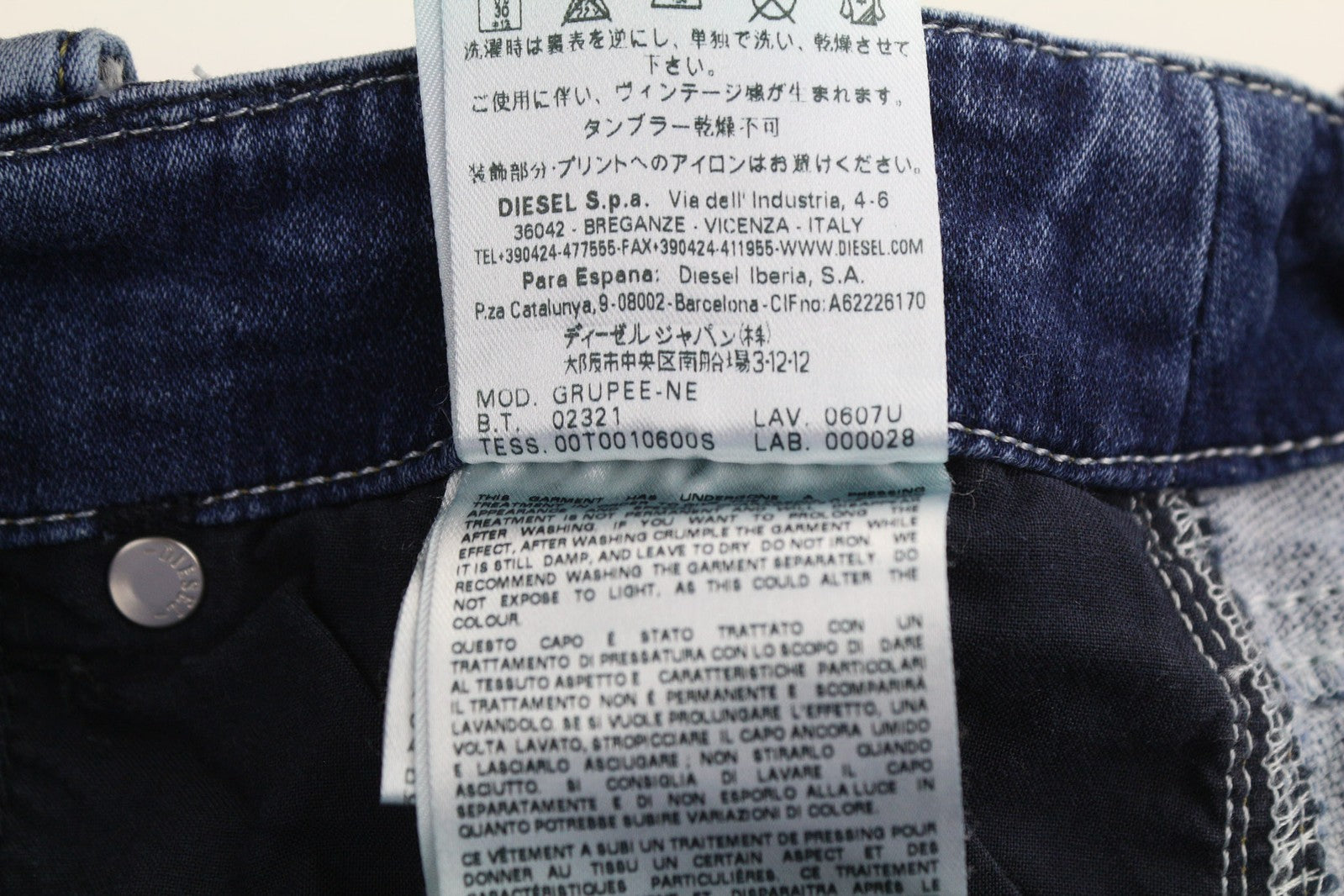 DIESEL Grupee-NE 0607U Women Jeans W25 Sweat Jogg Super Slim Skinny Blue RRP€250