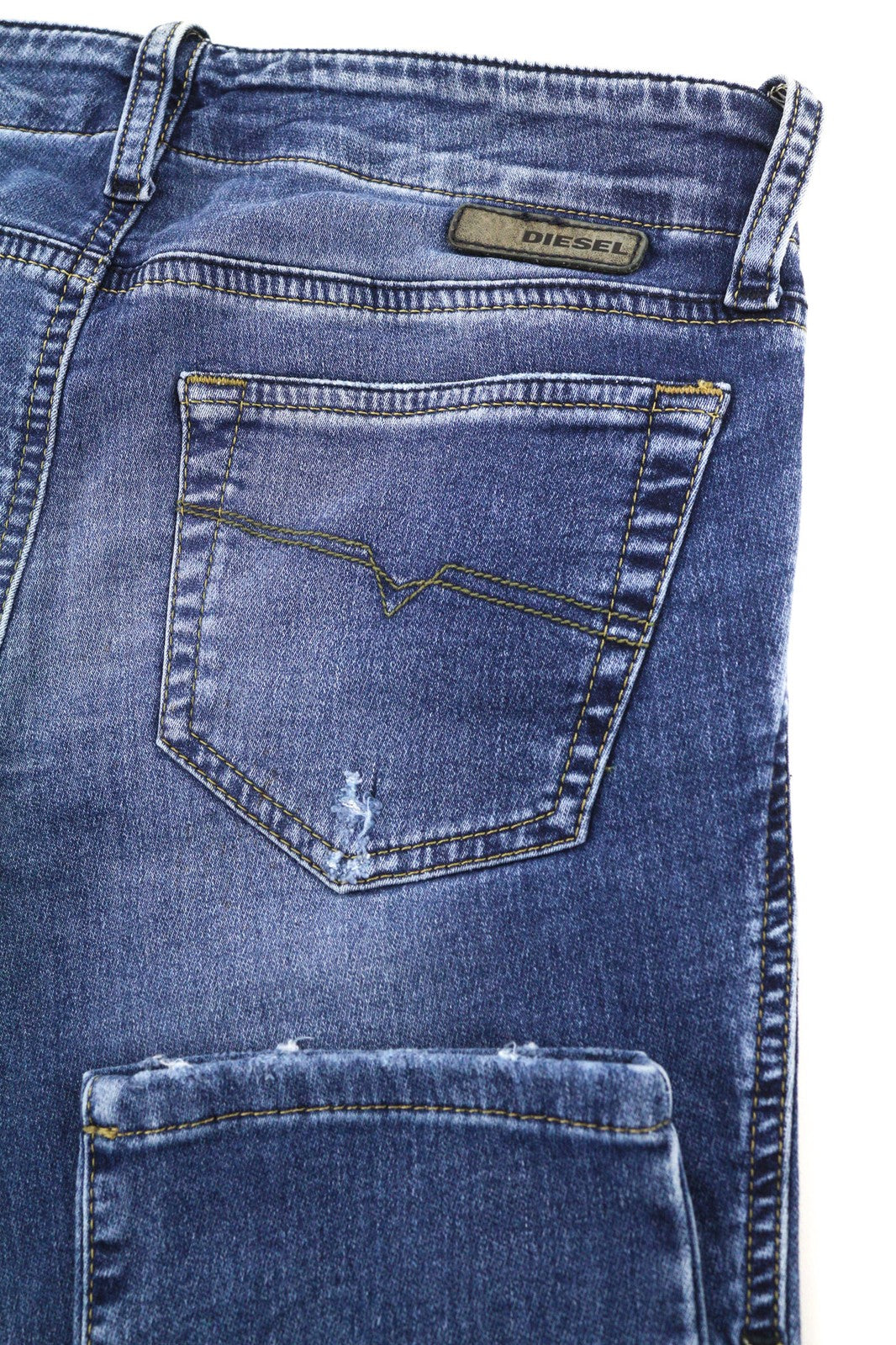 DIESEL Grupee-NE 0607U Women Jeans W25 Sweat Jogg Super Slim Skinny Blue RRP€250