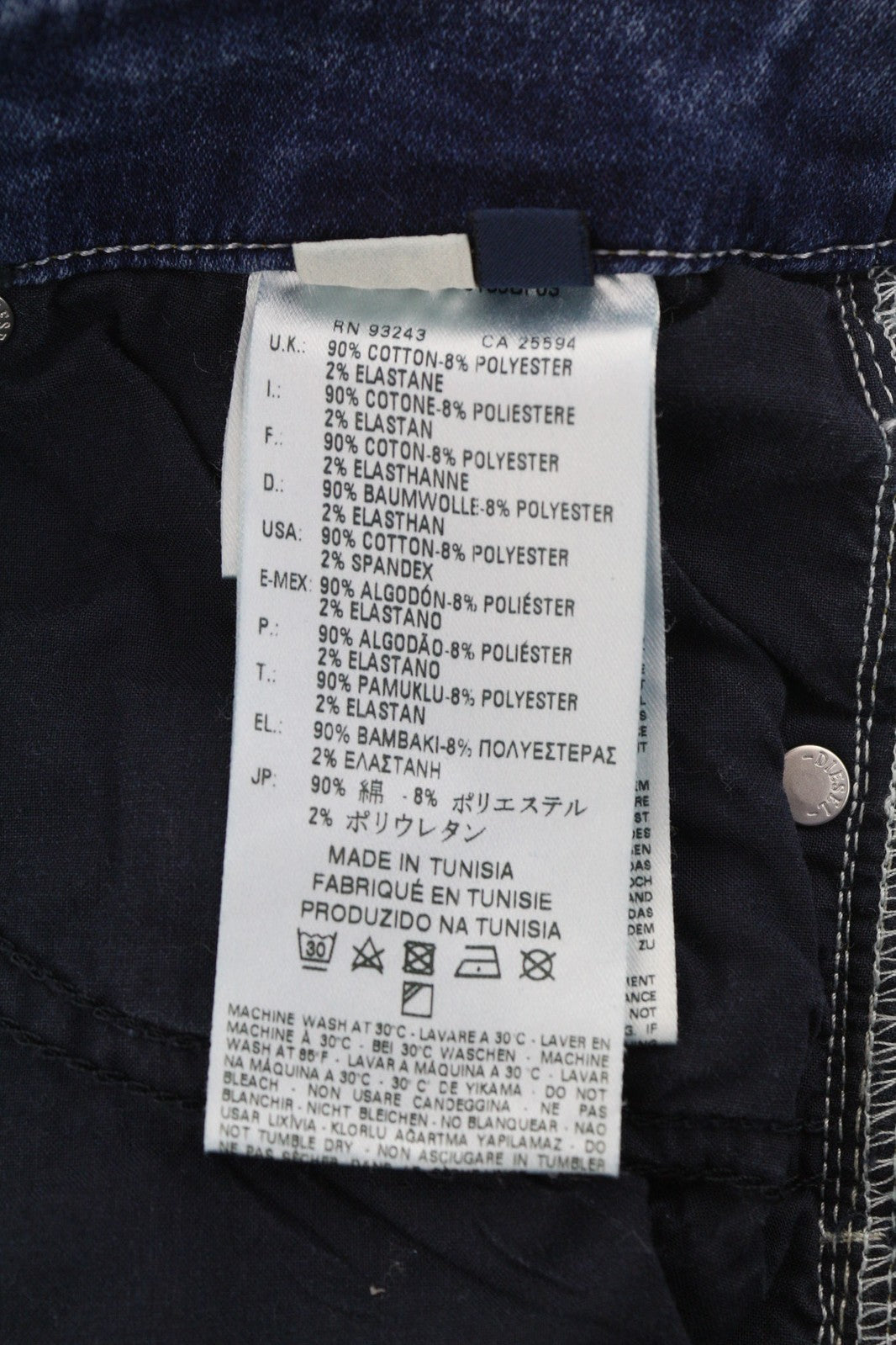 DIESEL Grupee-NE 0607U Women Jeans W25 Sweat Jogg Super Slim Skinny Blue RRP€250