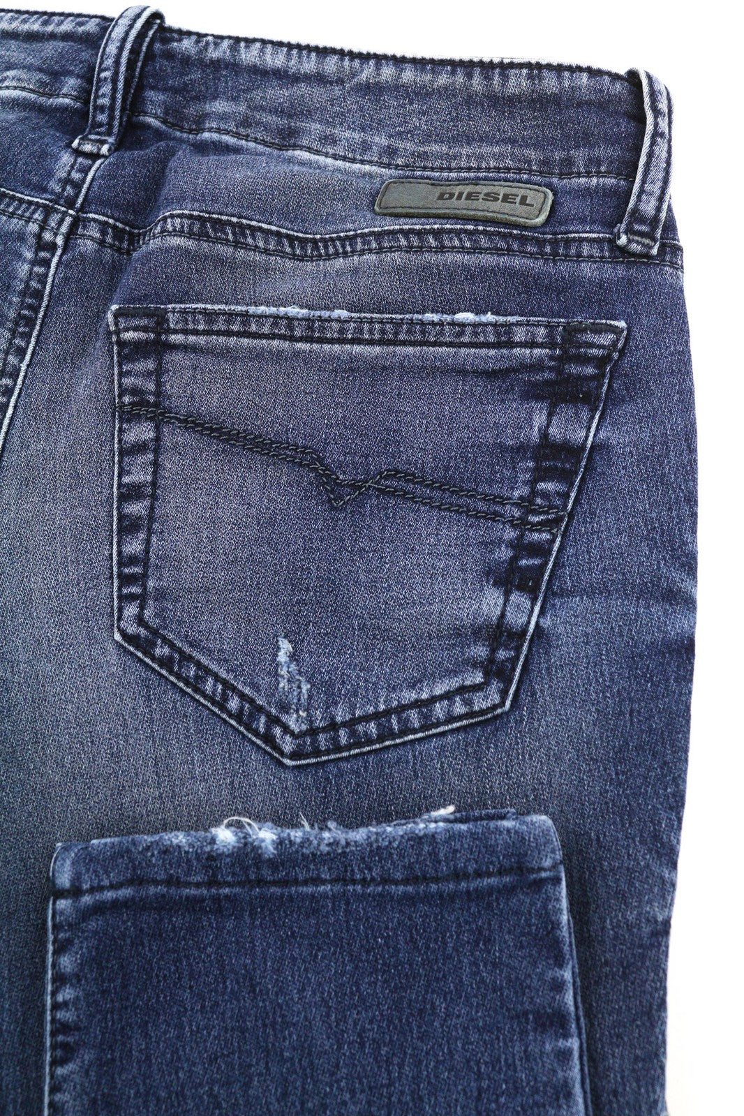 DIESEL Grupee-NE 0662L Women Jeans W27 Sweat Jogg Super Slim Skinny Blue RRP€199