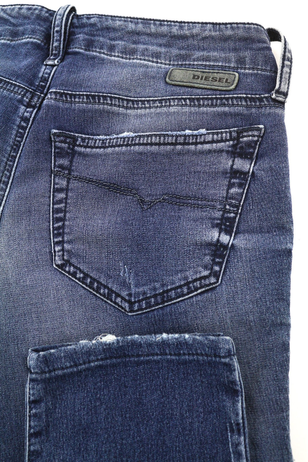 DIESEL Grupee-NE 0662L Women Jeans W27 Sweat Jogg Super Slim Skinny Blue RRP€199