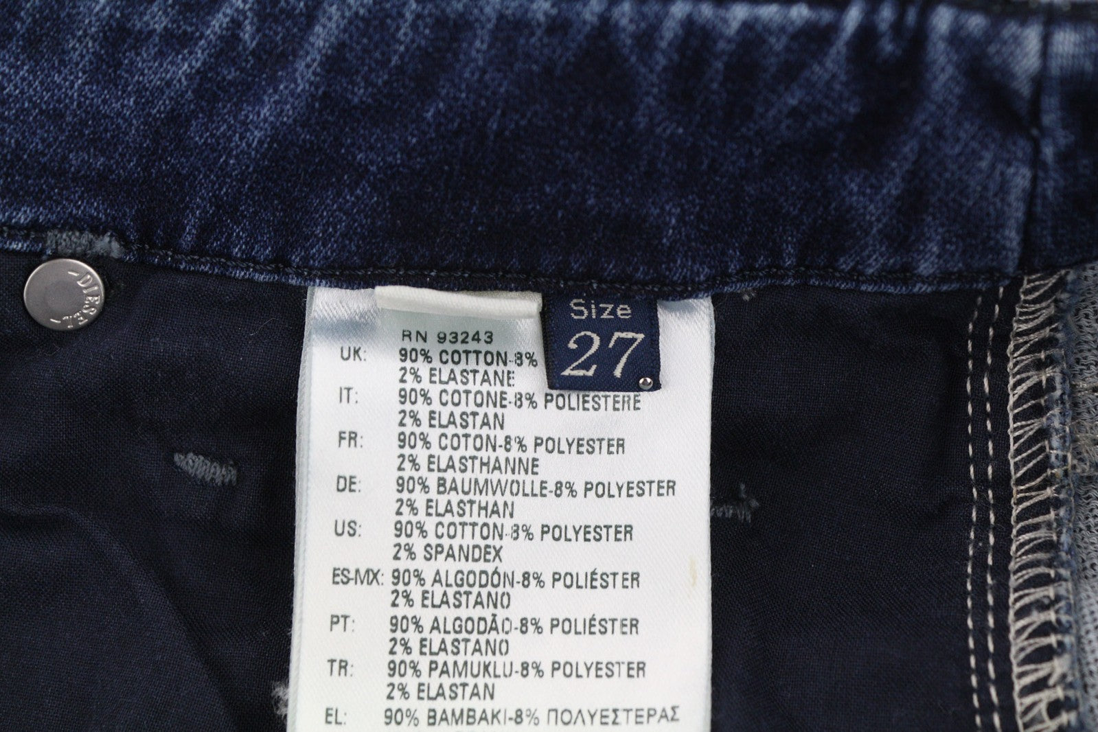 DIESEL Grupee-NE 0662L Women Jeans W27 Sweat Jogg Super Slim Skinny Blue RRP€199