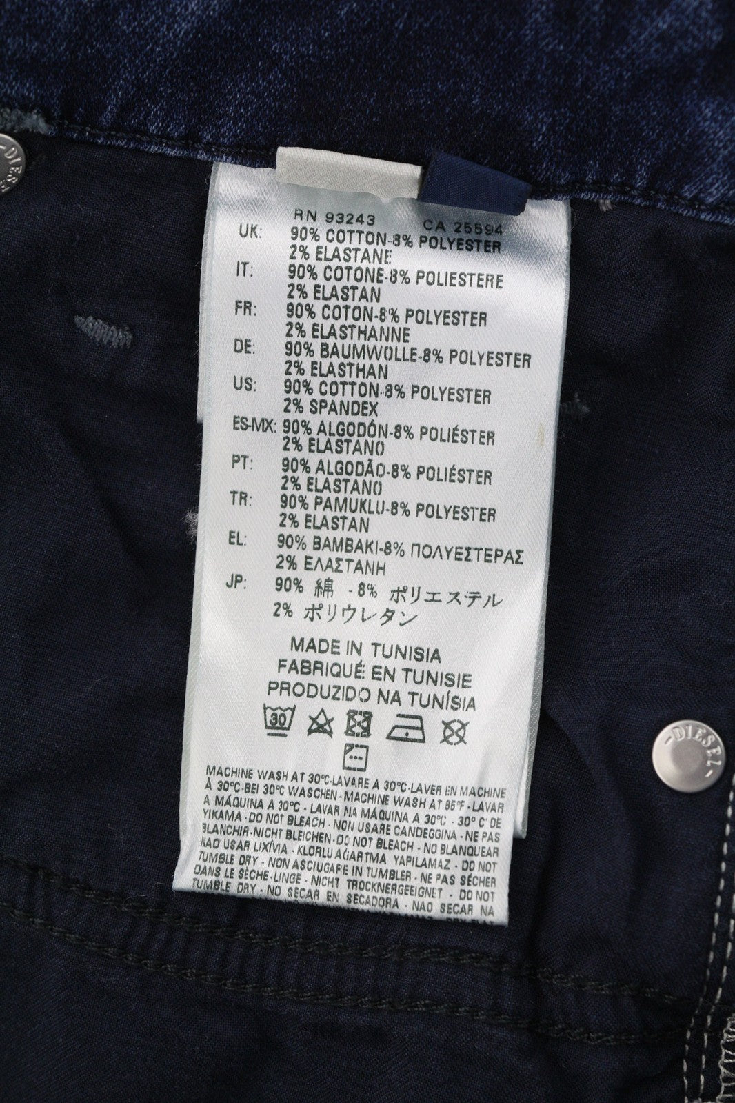 DIESEL Grupee-NE 0662L Women Jeans W27 Sweat Jogg Super Slim Skinny Blue RRP€199