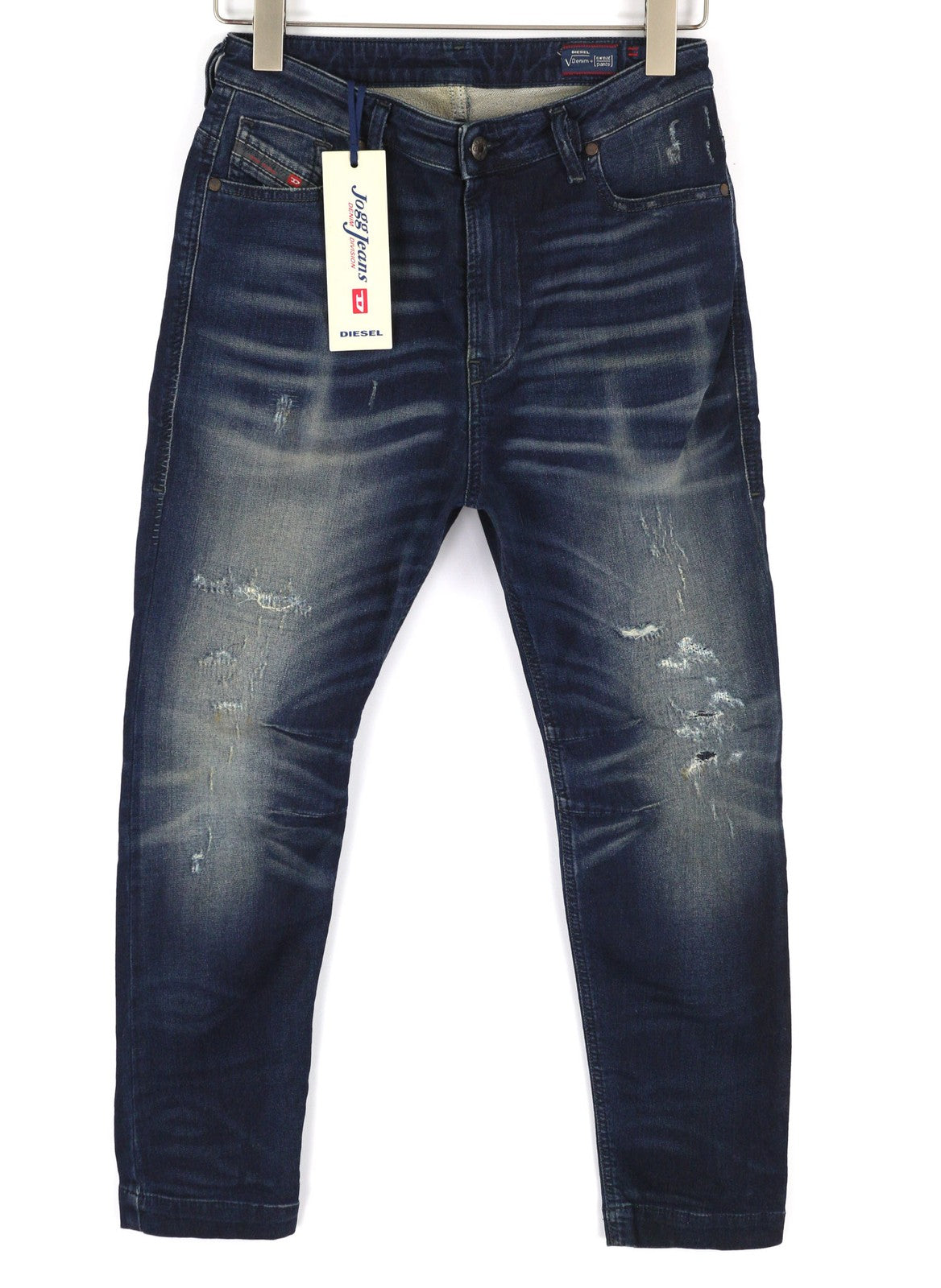 DIESEL Eazee-NE 0662K Women Jeans W25 Sweat Jogg Boyfriend Cropped Blue  RRP€235