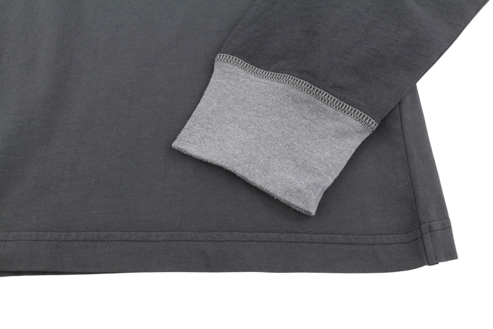 DIESEL T-Juslan-LS Men T-Shirt L Grey Cotton Long Sleeve Crew Neck RRP€100