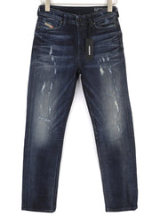 DIESEL D.N.A. Reen 0844T Women Jeans W24/L30 Regular Straight Dark Blue Stretch