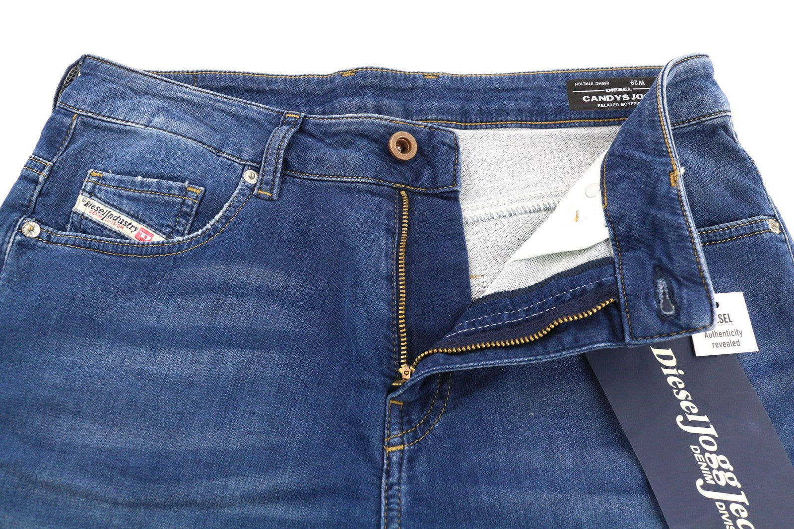 DIESEL Candys Jogg 069HC Womens Jeans W29 Sweat Jogg Relaxed Boyfriend Blue