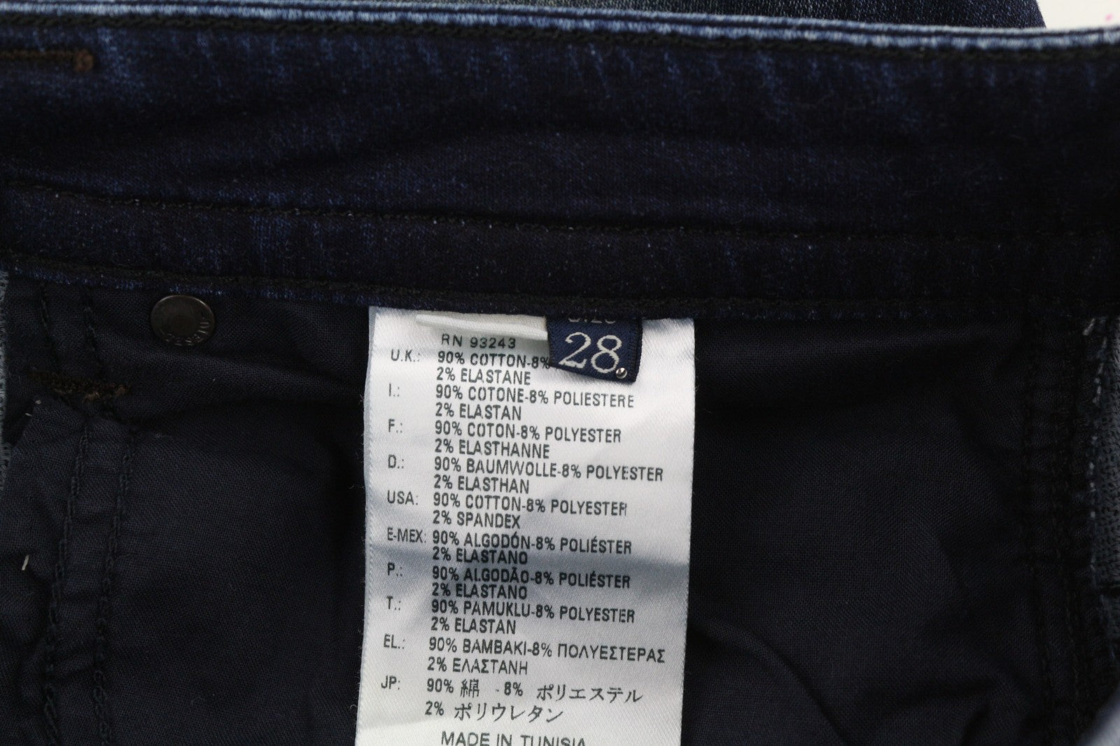 DIESEL Thavar-NE 0607U vyriški džinsai W28 Sweat Jogg Slim mėlyni, tamprūs, plėšyti 