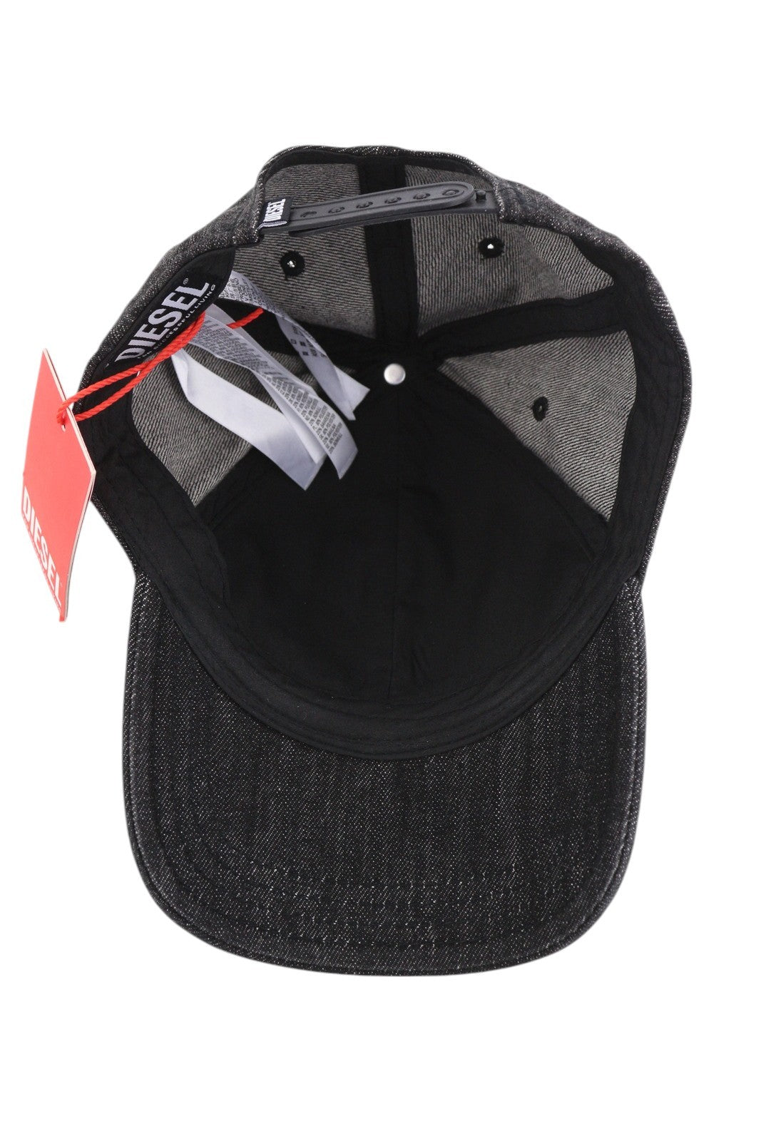 DIESEL C-Ivar vyriška beisbolo kepurė 1, džinsinė, juoda, siuvinėtas logotipas, medvilnė, rekomenduojama kaina – 70 € 
