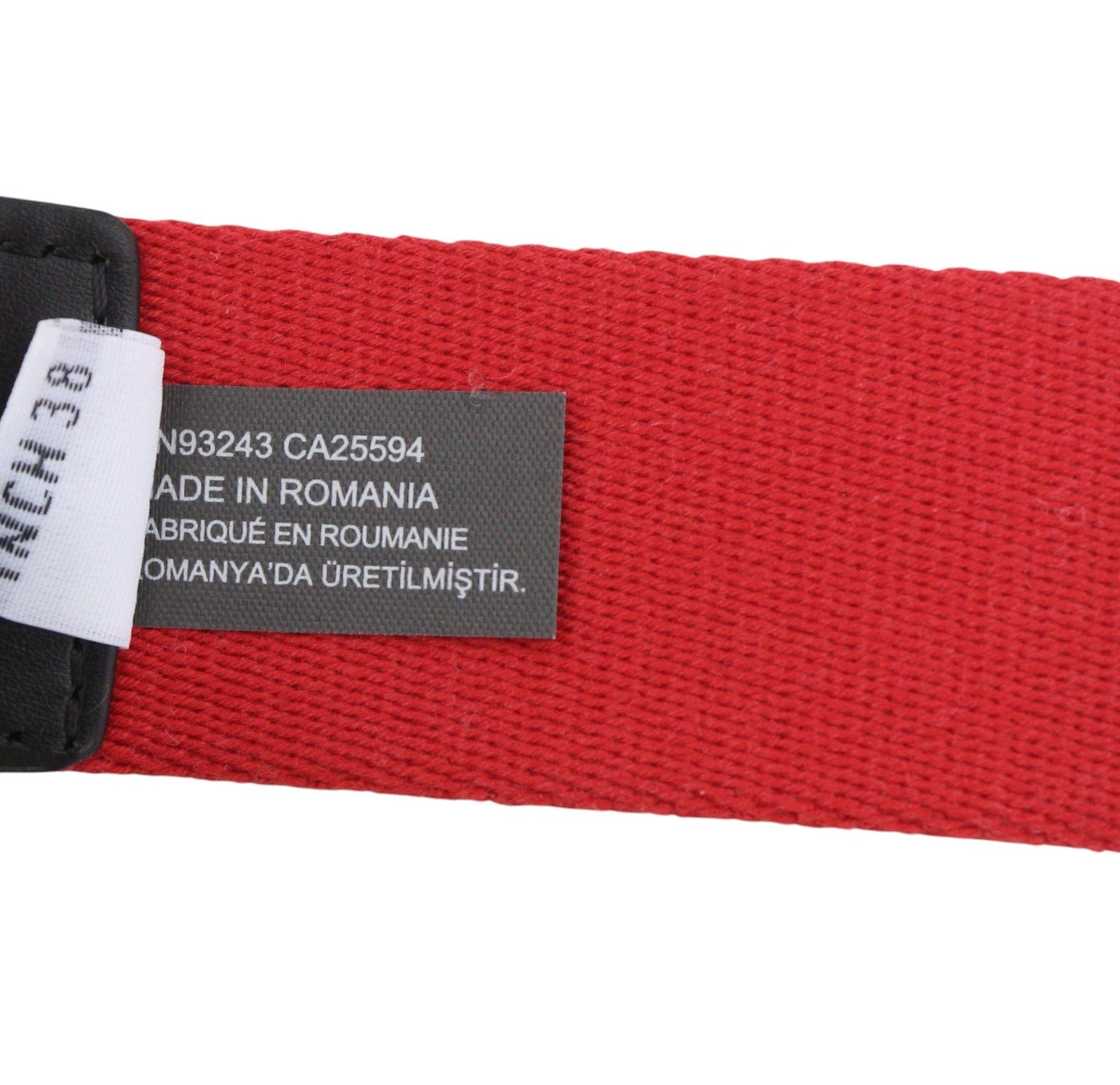 DIESEL B-Metaltape vyriškas diržas, 95 cm, vidutinės raudonos spalvos tekstilinis, sidabro spalvos, su plokštele ir sagtimi, logotipu. 