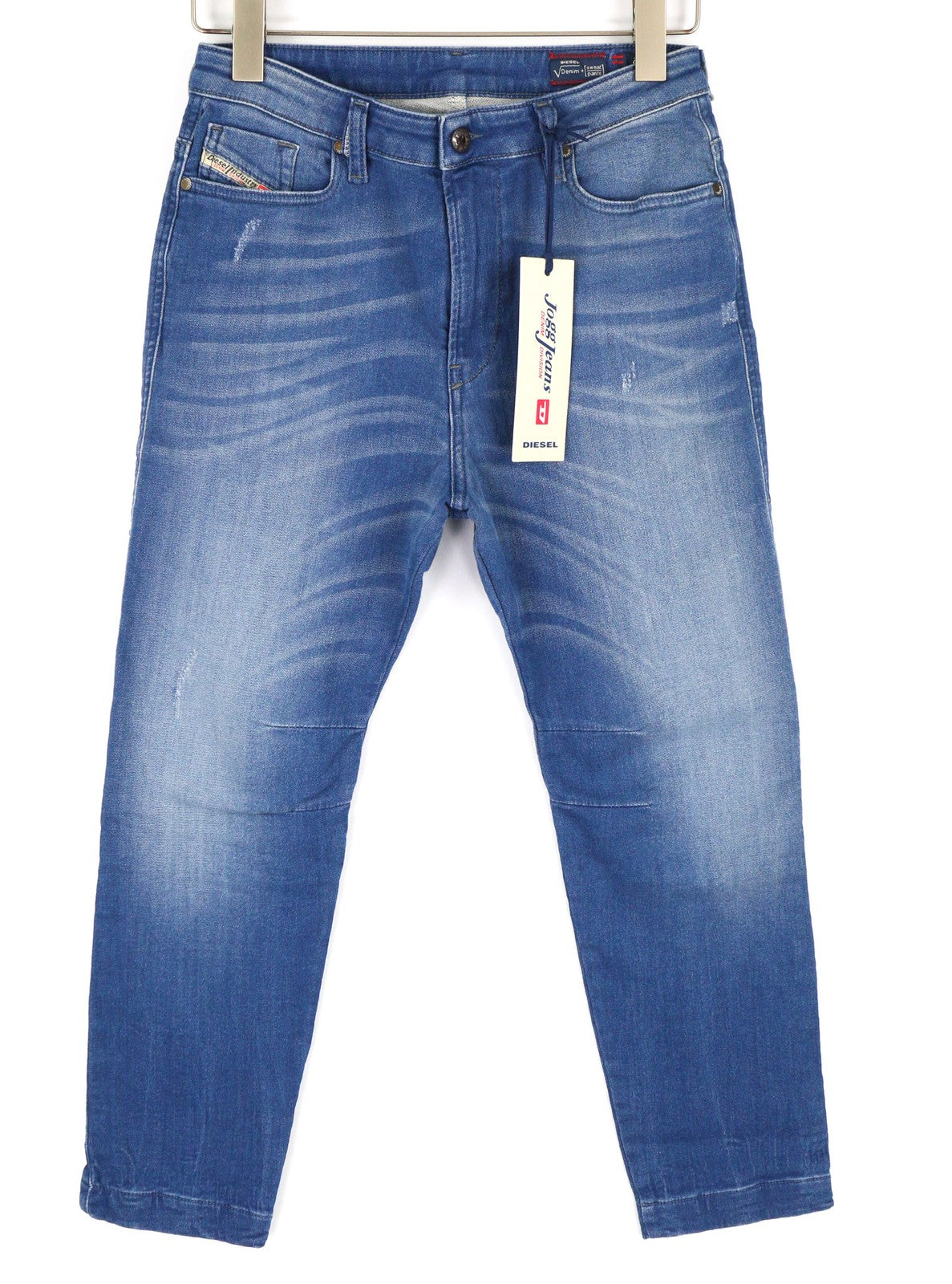 DIESEL Eazee-NE 0837T Womens Jeans W25 Sweat Jogg Boyfriend Cropped Blue Stretch