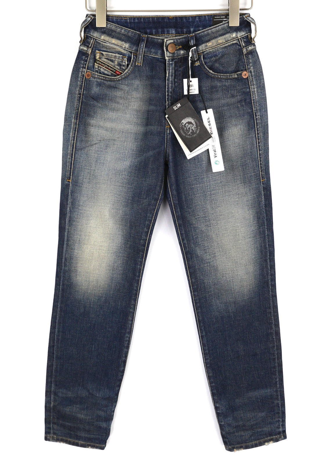 DIESEL D-Joy Z9A05 Womens Jeans W26/L32 Slim Blue Stretchy Washed 5-Pocket