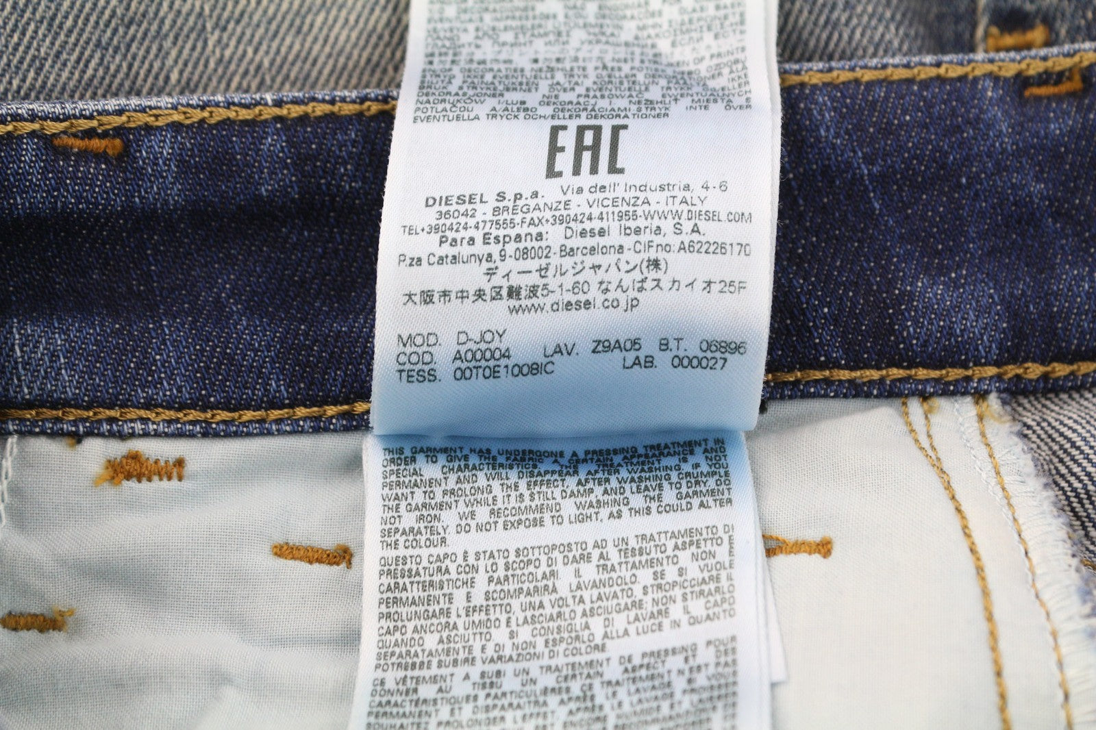 DIESEL D-Joy Z9A05 Womens Jeans W26/L32 Slim Blue Stretchy Washed 5-Pocket