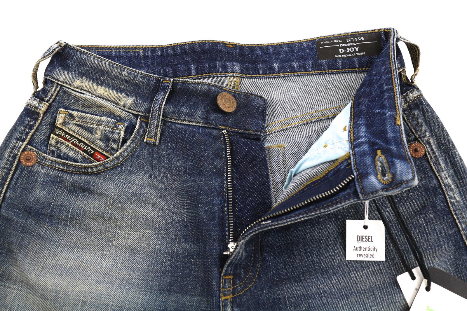 DIESEL D-Joy Z9A05 Womens Jeans W26/L32 Slim Blue Stretchy Washed 5-Pocket