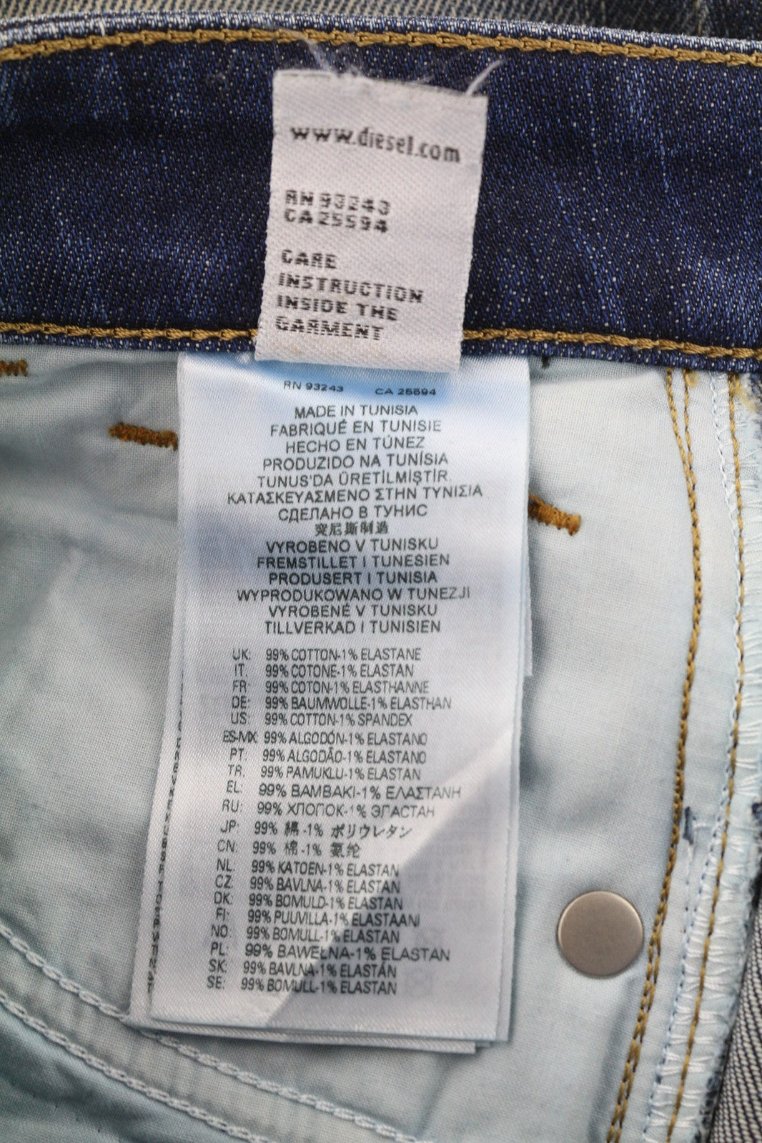 DIESEL D-Joy Z9A05 Womens Jeans W26/L32 Slim Blue Stretchy Washed 5-Pocket