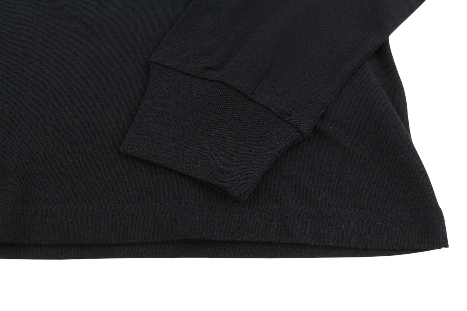 DIESEL T-Just-LS-C3 Men T-Shirt L Black Cotton Crew Neck Long Sleeve