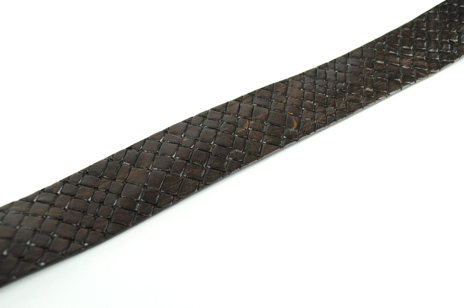 REPLAY vyriškas diržas 85 cm rudas odinis diržas su logotipu ir kvadratiniais galais 